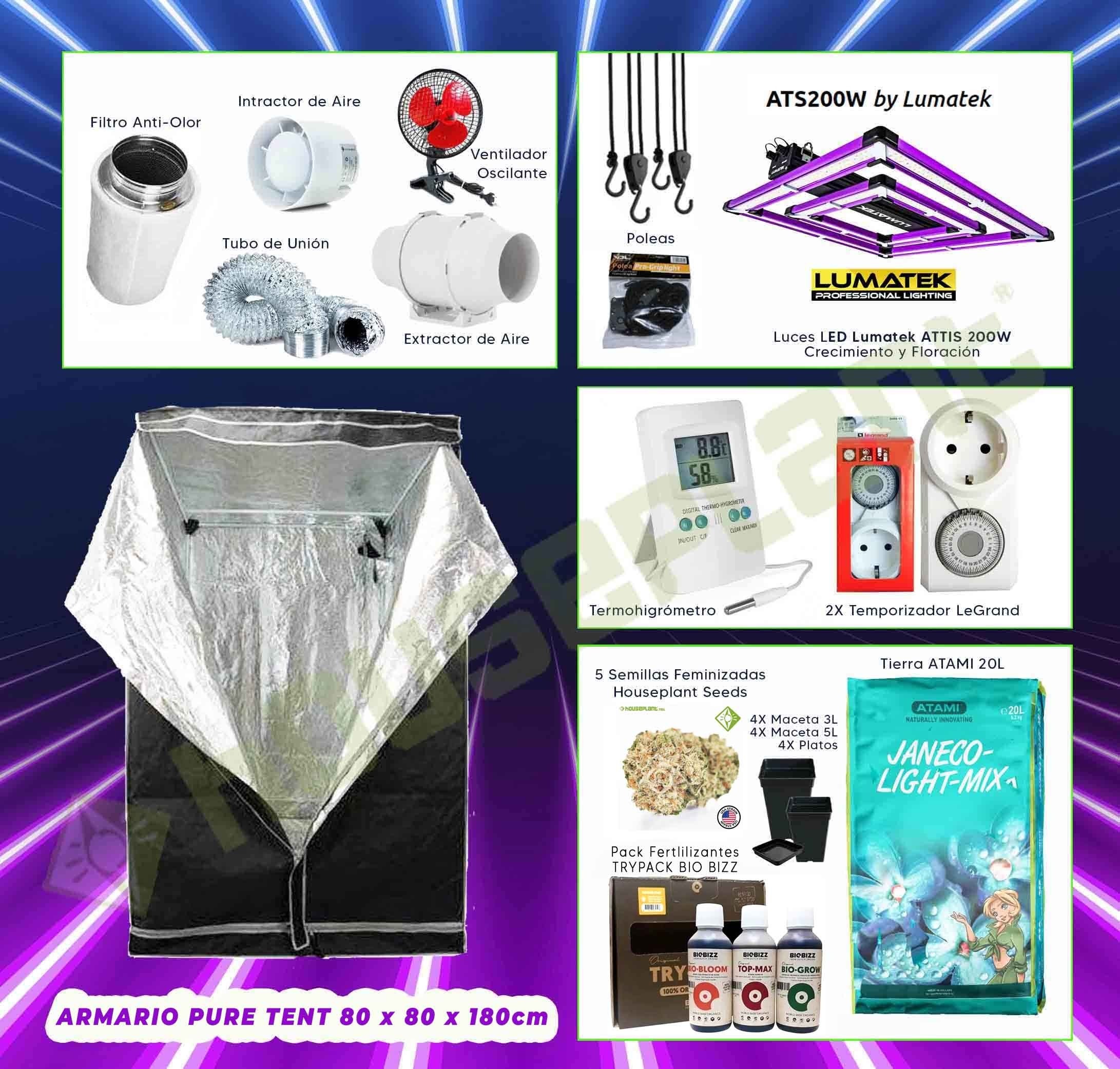 Kit Armario Completo 80x80 cm