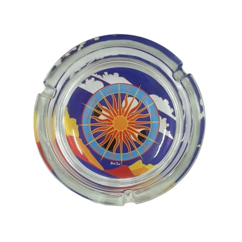 Cenicero Cristal Black Leaf 16 cm “Sol”