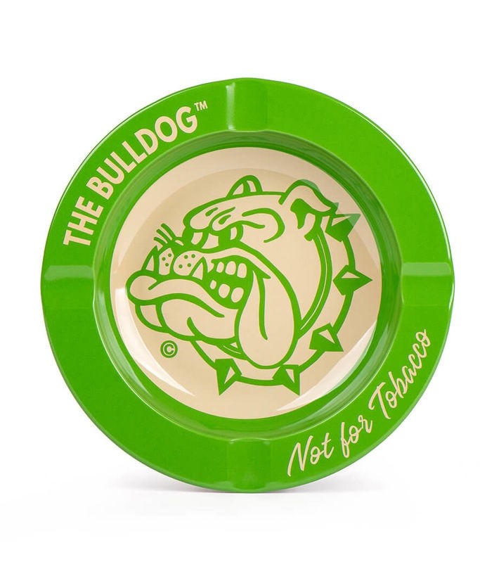 Cenicero Metálico Verde The Bulldog | Resistente y Estiloso