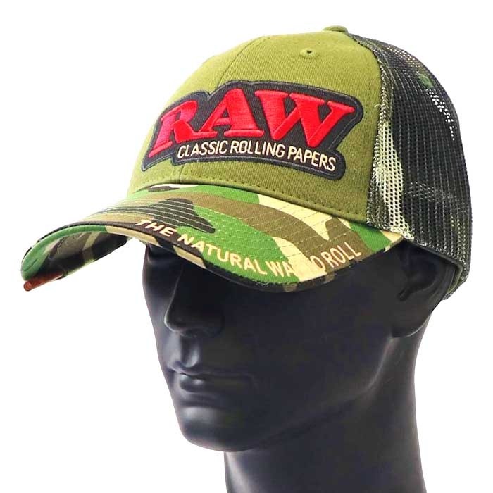 RAW Gorra Rejilla Trucker Camo con Poker | Gorra RAW Original Merch