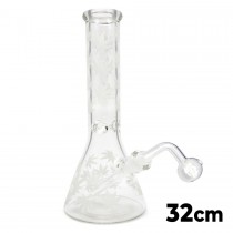 ong Cristal Beaker Oiler Bola 32 cm – Compatible con Aceites y Concentrados