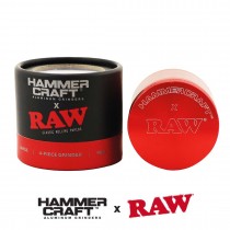 Grinder Raw X Hammercraft - 4 partes Rojo