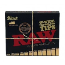 Raw Black Tips Prerolled Wide