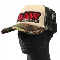 Raw Gorra Rejilla Trucker Camo Beige con Poker