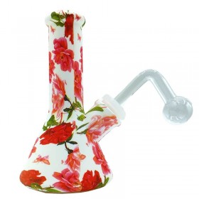 Bong Silicona Oiler 13cm - MINIZILLA Roses