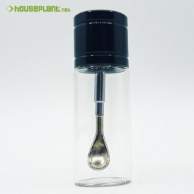 Dosificador Cristal Cuchara Extensible Negro tapa