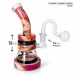 Cosmic Bubble Bong 15 cm | Vidrio Borosilicato con Percolador